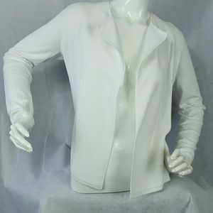ANN TAYLOR FACTORY. White cardigan / blazer